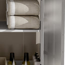 Modern Bathroom Vanity With Ceramic Sink, Tempered Blurred Glass Doors by HouseOfZazla