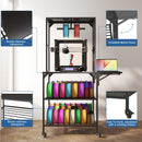 Heavy Duty 3D Printer Stand With Filament Storage Rack - Black by Unique Piece Furniture
