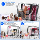 3Pcs Clear Travel Bags Waterproof Cosmetic Makeup Lotion Toiletry Wash Handbags Transparent Holder Pouch Kits For Swimming Travel Hotel