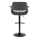 Vintage Flair - Mid Century Modern Adjustable Barstool With Swivel & Rounded T Footrest (Set of 2)