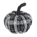 Light Plaid Pumpkin, For Holiday Halloween Decor - Black / White by HouseOfZazla