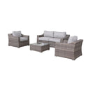 Outdoor Wicker Conversation Set With Cushions, All Weather by HouseOfZazla