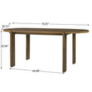 7 Pieces Modern Oval Dining Set, Rustic Farmhouse Solid Wood Kitchen Table Set for 6 by HouseOfZazla
