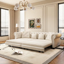 3 In 1 Pull Out Convertible Sleeper Sofa Bed, King Size, Chaise Lounge