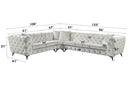Atronia Sectional Sofa With 4 Pillows - Beige by HouseOfZazla