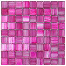 Fuchsia Pink 11x11 Glossy Matte Square Glass Mosaic Tile (5 pack, 4.43 sq ft/case)