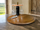 Whiskey & Wine Barrel Lazy Susan — Hand-Finished Rotating Server