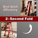 Fiberglass Single-Sided Stepladder for Electrical and Construction Use by HouseOfZazla