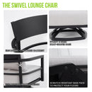 6PC Outdoor Conversation Set with Swivel Club Chairs