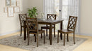 5 Piece Dining Table Set - Brown by HouseOfZazla