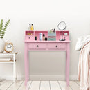 Writing Desk 2-Tier Vanity Desk Computer Desk with 4 Drawers by LJGDeals