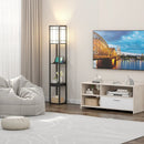 Modern Floor Lamp with Shelves and Drawer by LJGDeals