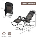 2 Pieces Folding Patio Rattan Zero Gravity Lounge Chair by LJGDeals