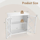 Freestanding Kitchen Buffet Cabinet with Glass Doors and Adjustable Shelf by LJGDeals