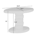 Stacked Cobblestone End Table