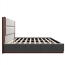 Modern Upholstered Platform Bed With Extended Headboard by HouseOfZazla