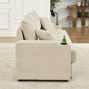 Modern U-Shaped Couch with Storage and Ottomans