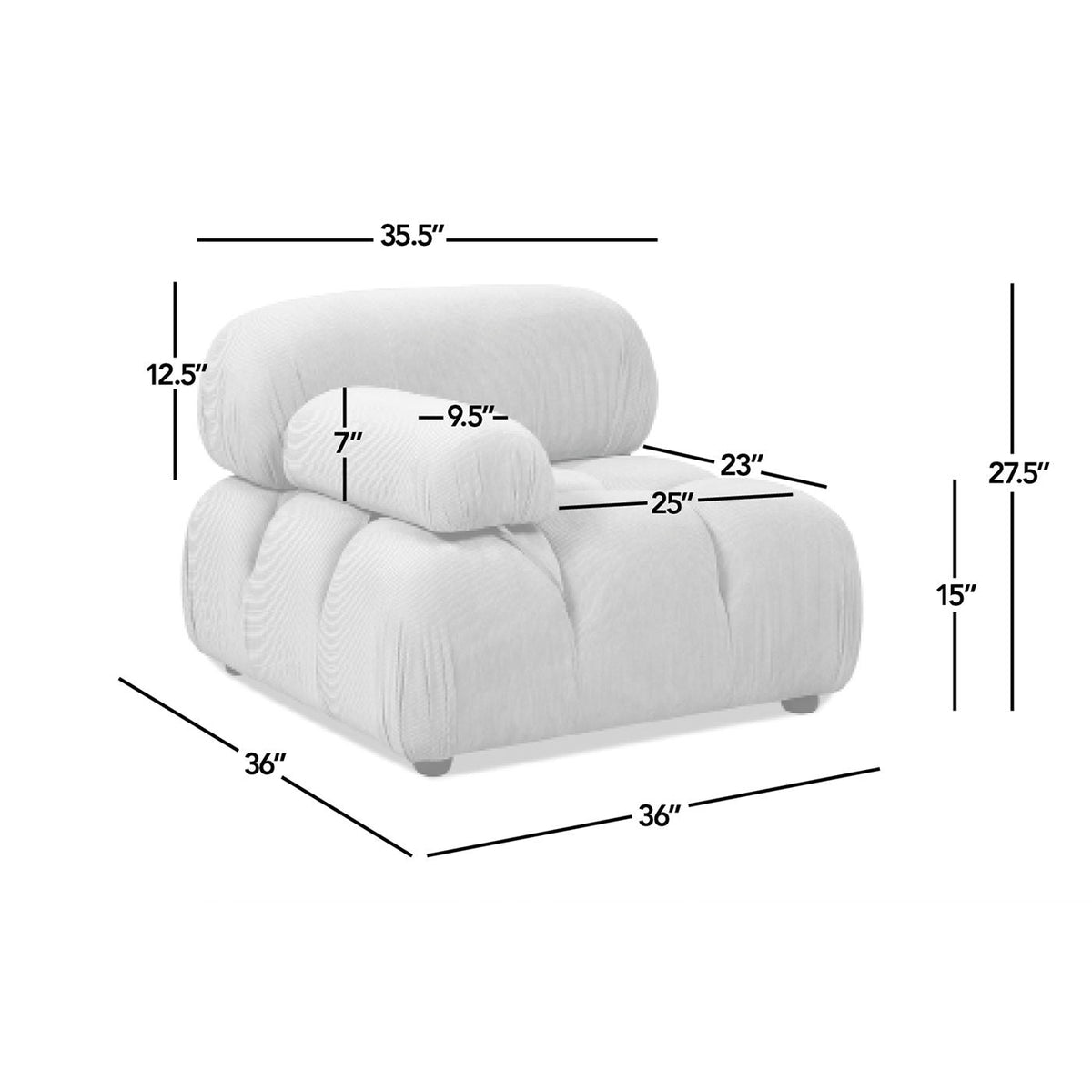 Marcel - Bubble Modular Modern Lounge Arm Chair, photo 5 of 22