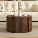 Round Lift Top Coffee Table With Hidden Storage For Living Room by HouseOfZazla