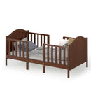 2-in-1 Classic Convertible Wooden Toddler Bed with 2 Side Guardrails for Extra Safety by LJGDeals