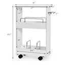Slim Rolling 3-Tier Bathroom Mobile Shelving Cabinet wih Handle by LJGDeals
