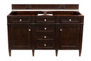 James Martin Brittany 60" Double Bathroom Vanity, Burnished Mahogany