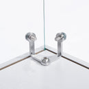 4-Tier Glass Display Cabinet, Double Door Glass Cabinet, Four Partitions, Two Locks, Floor Standing Storage Cabinet for Living Room, Bedroom, Showroom and Office, White, 31.5"L x 14.2"W x 66.3"H