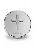 Round Covered Box With Cross On Lid by creativegiftsdirect