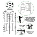 Metal Garden Rustproof Trellis For Climbing Plants Outdoor Flower Support