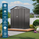 5 X 3 Ft Compact Metal Outdoor Storage Shed With Pitched Roof, Lockable Door - Gray by HouseOfZazla
