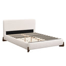 Queen Size Elegant Terry Upholstered Bed - White by HouseOfZazla