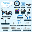 12In Kids\' Bike with Training Wheels Children Bicycle with Helmet Basket Rear Seat Chain Guard for Boys Aged 2-4