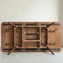 Round Corner Diagonal Leg Telescopic Table For 6 - 8 People To Meet Dining Table by Unique Piece Furniture