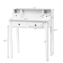 Writing Desk 2-Tier Vanity Desk Computer Desk with 4 Drawers by LJGDeals