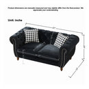 Chesterfield 3 And 2 Seater Upholstery Sofa With Roll Armrest & Nailhead Fabric Couch