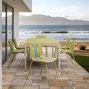 Modern Striped Blocking Single Chairs Set of 4 by HouseOfZazla