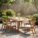 7 Pieces Acacia Wood Outdoor Dining Set