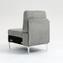 Single Couch Modular Armless Accent Chair With Back Cushion by HouseOfZazla
