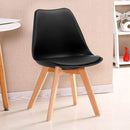 Padded Seat Cushions Home Kitchen Side Chair (Set of 2) - Black by HouseOfZazla