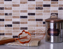 Beige Brown 12x12 Polished Brick Marble Mosaic Tile (5 pack, 5 sq ft/case) - Sample