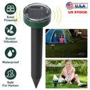 Solar Powered Mole Repeller Sonic Gopher Stake Repellent Waterproof Outdoor For Farm Garden Yard Repelling Moles Gopher Snake Vole Rat Mice Mouse
