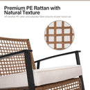 Rattan Modern Cushioned Rocking Armchair