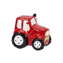 Red Ceramic Tractor Bank by creativegiftsdirect