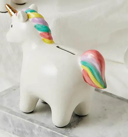 Unicorn Bank, installed in a room
