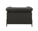 Tadi - Top Grain Leather Chair - Black by HouseOfZazla