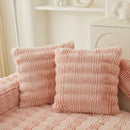 Soft Thick Faux Fur Sofa Cover Stripe Fluffy Fuzzy Non-Slip Washable Couch Covers by Slipcover KAS™