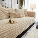 Winter Thickened Rabbit Plush Non-slip Sofa Cushion, Faux Fur Fluffy Furniture Protector