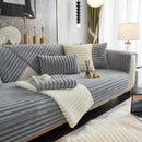 Winter Thickened Rabbit Plush Non-slip Sofa Cushion, Faux Fur Fluffy Furniture Protector