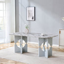 Modern Dining Table With Sleek Hollow-Out Frame And Accents by HouseOfZazla