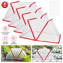 4Pack 31.50×12.99×13.39in Garden Row Accelerator Plants Covers Plant Net Cage Guard Greenhouse Covers Protect Seedling Fruit Vegetable Rows From Frost